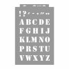 Alphabet 02 3D stencil - 38x60 cm