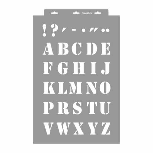 Alphabet 02 3D stencil - 38x60 cm