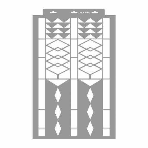 Art deco 01 3D stencil - 38x60 cm 2