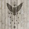 Owl 3D stencil - 59x89 cm