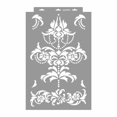 Baroque 04 3D stencil - 38x60 cm