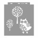 Owl tale painting stencil - 38x42 cm