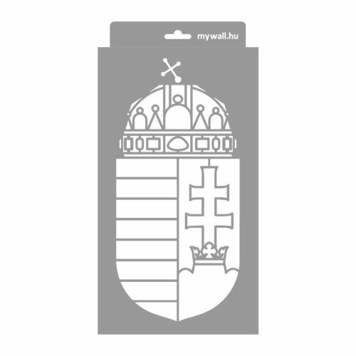 Hungarian coat of arms 3D stencil - 18x35 cm