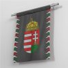 Hungarian coat of arms 3D stencil - 18x35 cm