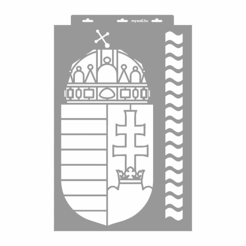 Hungarian coat of arms painting stencil - 38x60 cm