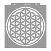 Flower of life 01 3D stencil - 59x63 cm