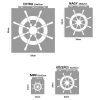 Ship's wheel 3D stencil - 31x35 cm