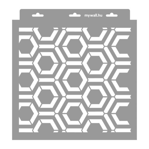 Hexagon 04 3D stencil - 31x35 cm