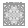 Indián mandala stencil - 3D - 38x42 cm nagy