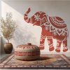 Indian elephant painting stencil - 59x63 cm