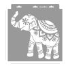 Indian elephant 3D stencil - 31x35 cm