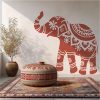 Indian elephant painting stencil - 31x35 cm