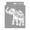 Indian elephant painting stencil - 18x23 cm