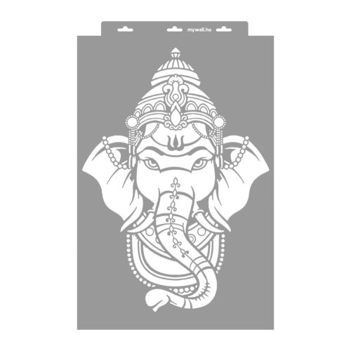 Indian elephant painting stencil - 38x60 cm