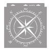 Compass 3D stencil - 31x35 cm