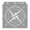 Compass 3D stencil - 31x35 cm