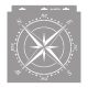 Compass 3D stencil - 31x35 cm