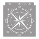 Compass painting stencil - 31x35 cm