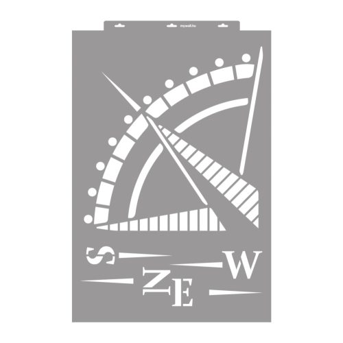 Compass 3D stencil - 59x89 cm