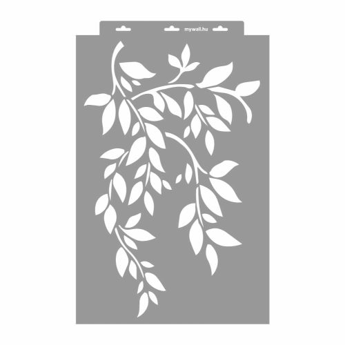 Leafy branches painting stencil - 38x60 cm 2