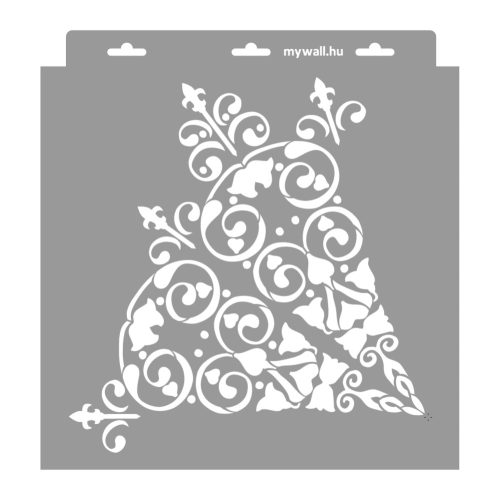 Wrought iron rosette painting stencil - 31x35 cm 1