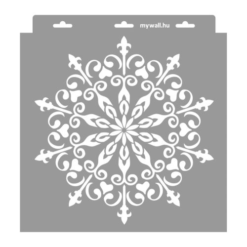 Wrought iron rosette 3D stencil - 31x35 cm 2