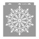 Wrought iron rosette 3D stencil - 31x35 cm 2