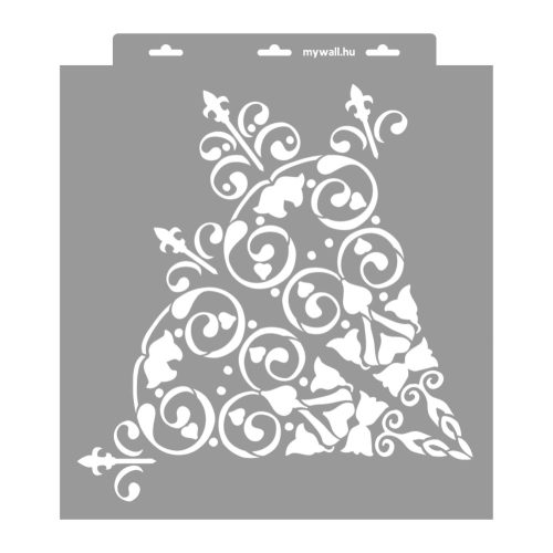 Wrought iron rosette painting stencil - 38x42 cm