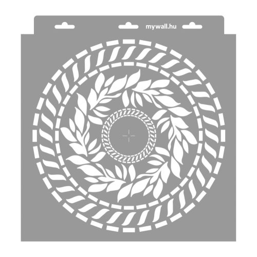 Leaf mandala painting stencil - 31x35 cm