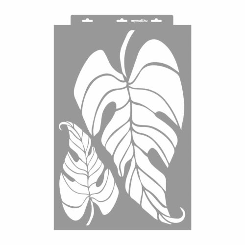 Mix of leaves 3D stencil - 38x60 cm 2