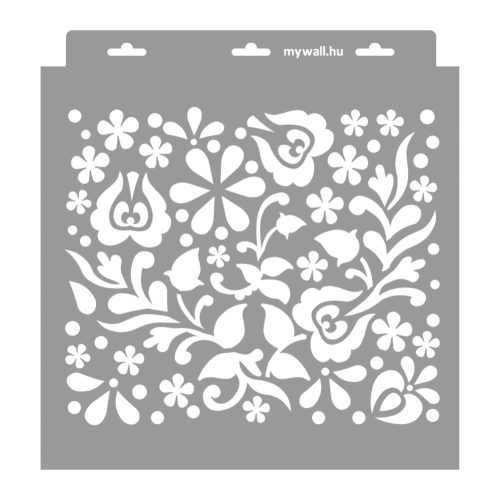 Hungarian pattern 02 3D stencil - 31x35 cm