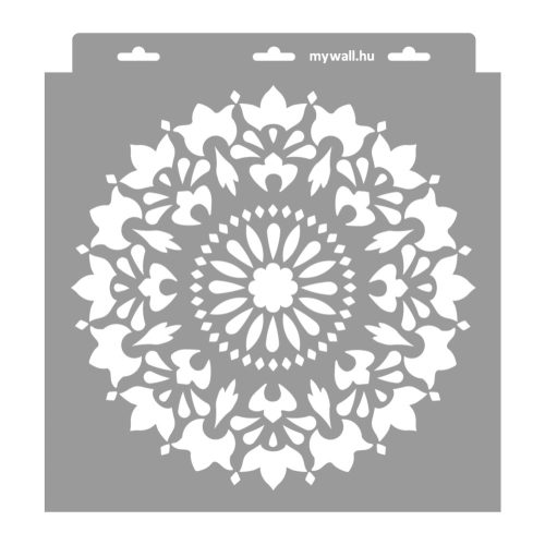 Mandala 12 stencil - 3D - 28x29 cm tortatál