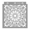 Mandala 14 stencil - 3D - 31x35 cm közepes