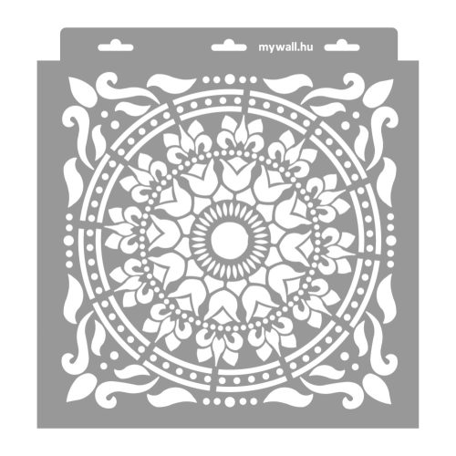 Mandala 14 stencil - 3D - 31x35 cm közepes