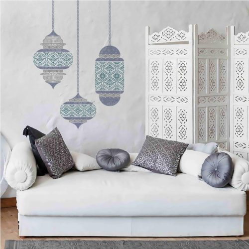 Moroccan lanterns painting stencil - 18x23 cm