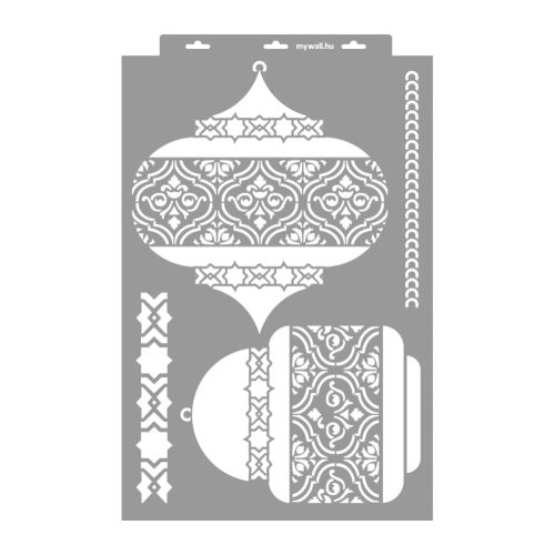 Marokkói lámpások stencil - 3D - 38x60 cm maxi 2