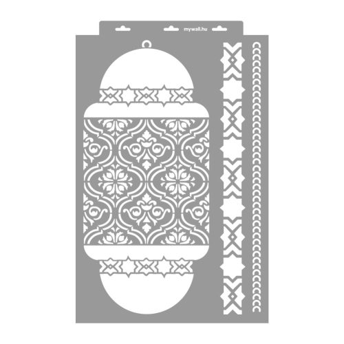 Moroccan lanterns 3D stencil - 38x60 cm 3