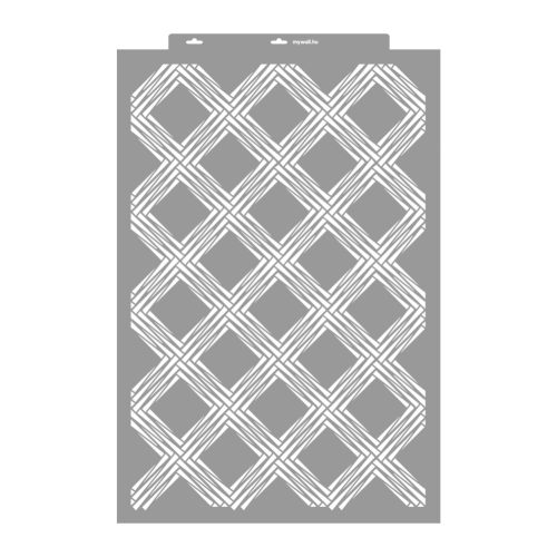 Modern mesh 3D stencil - 59x89 cm