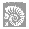 Nautilus stencil - 3D - 38x42 cm nagy