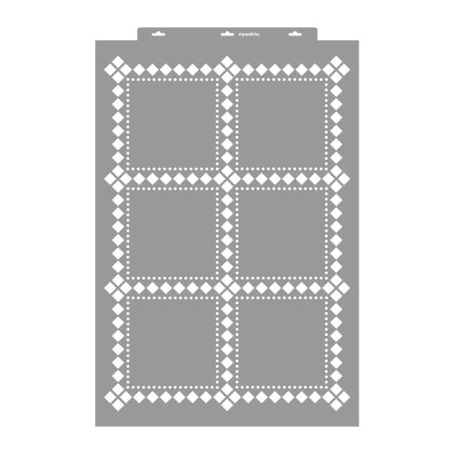 Négyzetek 01 stencil - Festő - 59x89 cm ultra