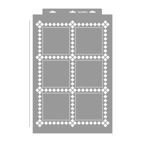 Négyzetek 01 stencil - Festő - 38x60 cm maxi