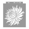 Protea stencil - 3D - 38x42 cm nagy