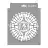 Rose window 01 3D stencil - 18x23 cm