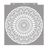 Rose window 01 3D stencil - 59x63 cm