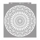 Rose window 01 3D stencil - 59x63 cm