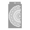 Rose window 01 3D stencil - 18x35 cm