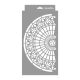 Rose window 01 3D stencil - 18x35 cm