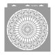 Rose window 01 3D stencil - 31x35 cm