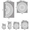 Rose window 01 3D stencil - 31x35 cm