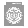 Rose window 01 painting stencil - 18x23 cm